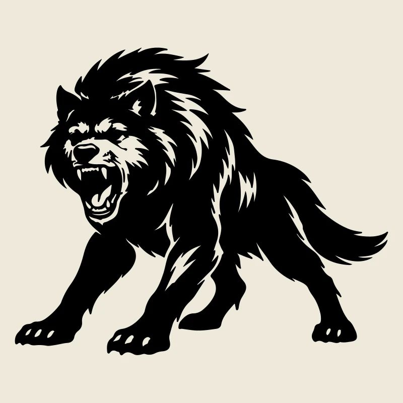 Silhouette de loup