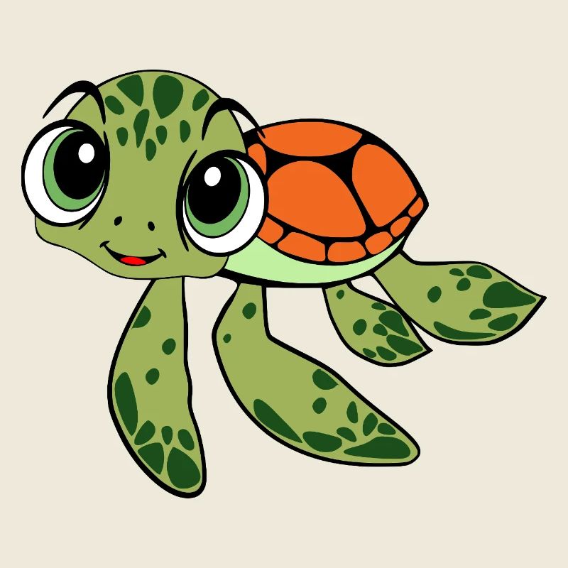 Cheerful Turtle Caricature