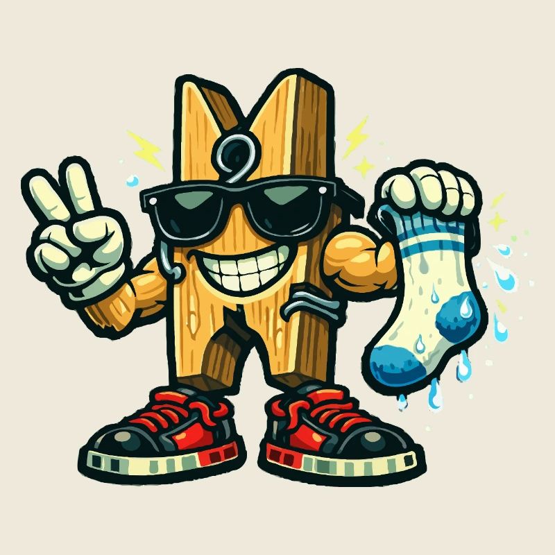 Peg avec lunettes de soleil et chaussette