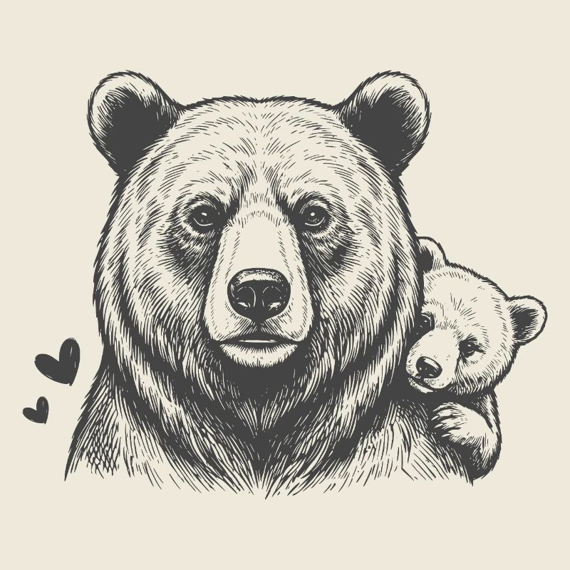Père ours et bébé