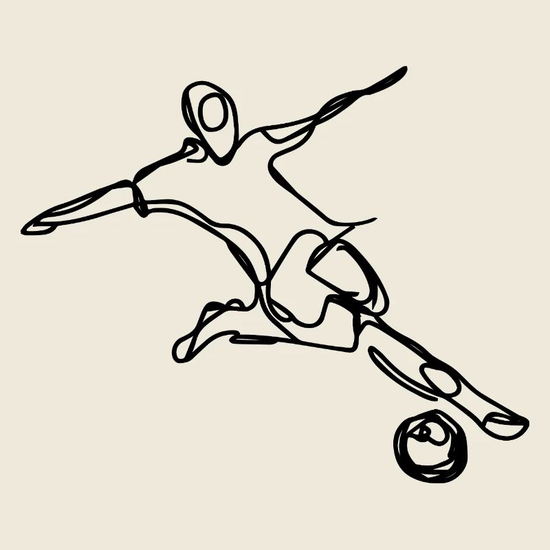 Fußballer Skizze