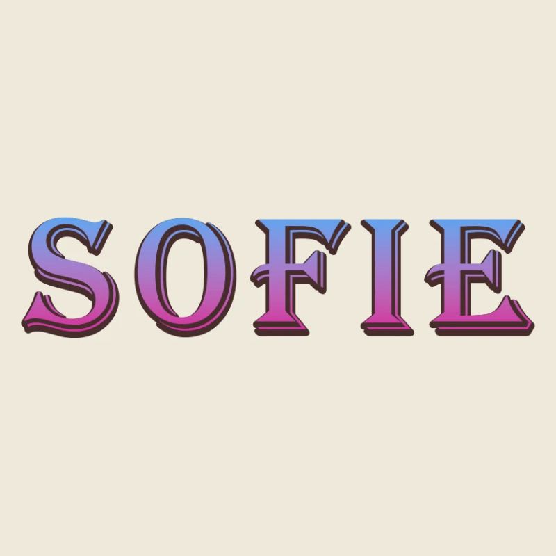 Colorful 3D text with glittering effect