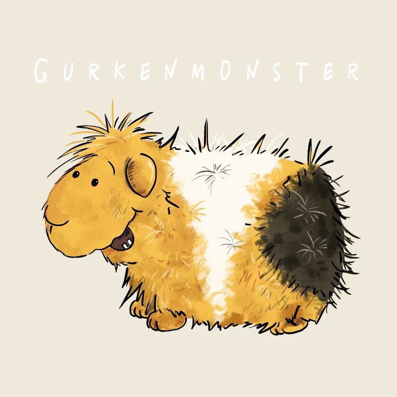 Monstre de concombre drôle je bande dessinée cochon d'inde