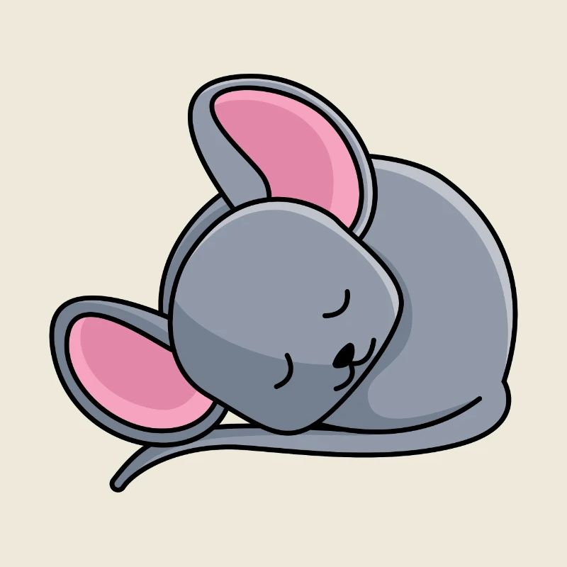 Souris endormie - design