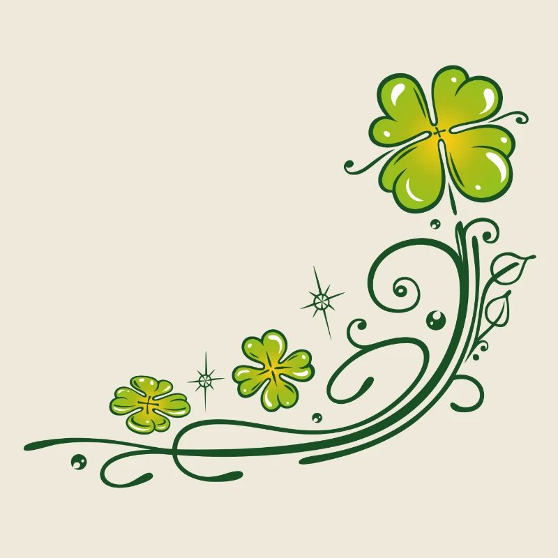St. Patricks Day. Trèfle à quatre feuilles.