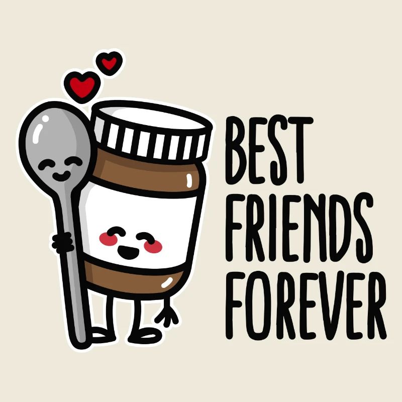 Best friends forever chocolate spread / spoon BFF