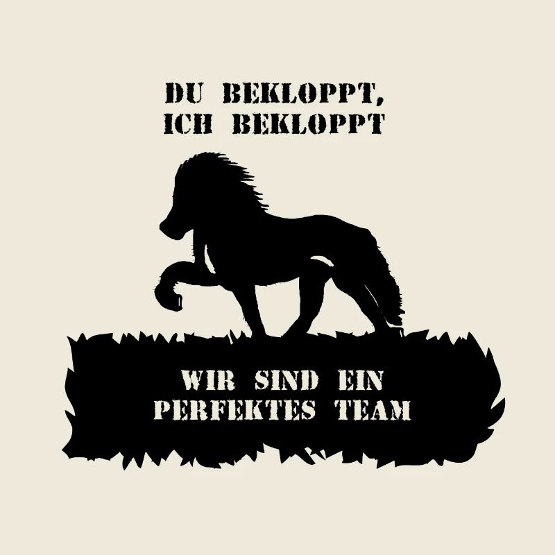 Spruch 11 mit Pferd 1 schwarz