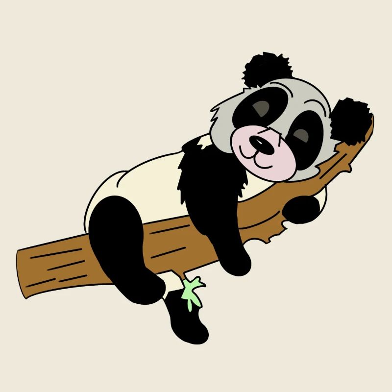 Panda auf Ast Illustration