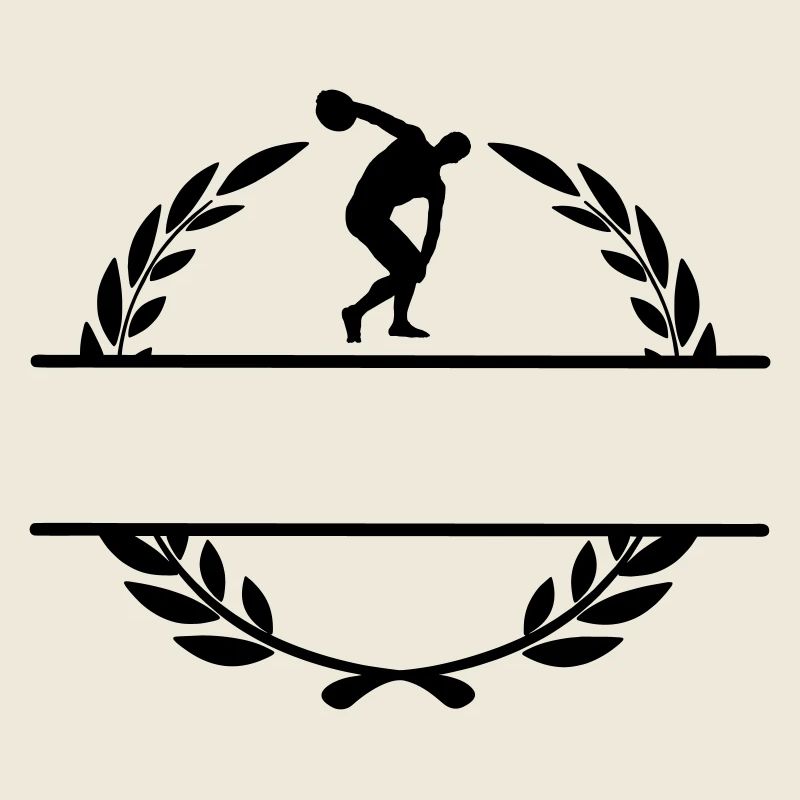 Diskuswerfer im Lorbeerkranz