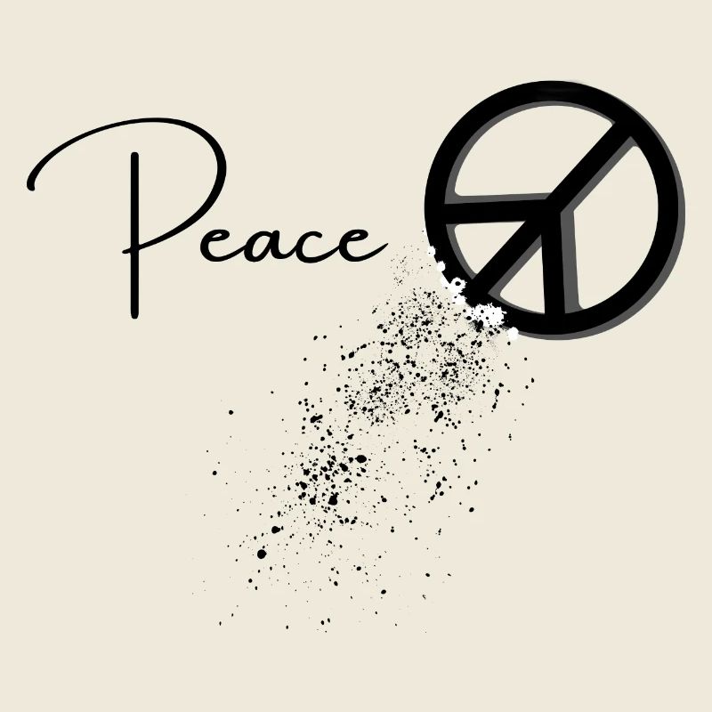 Circle Logo with Sketch Impulse - Peace Sign