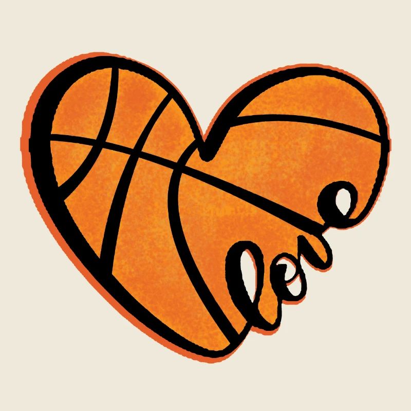 Cœur de basket avec amour
