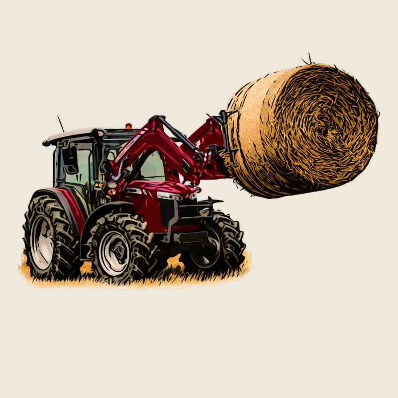 Tracteur 4700 m avec bottes de paille