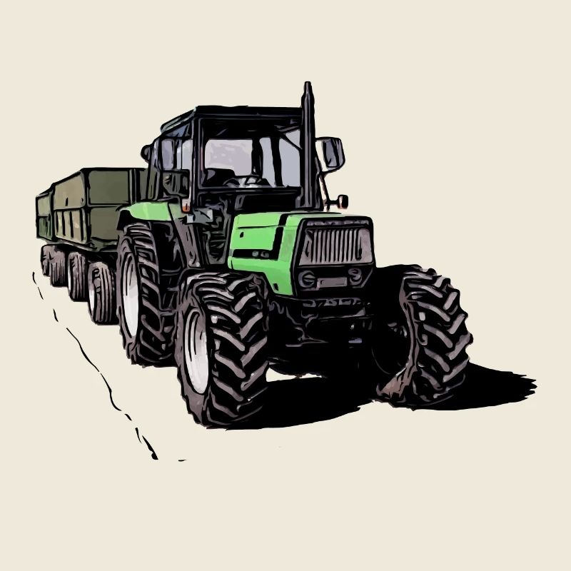 Deutz 4.31 Traktor mit Anhänger