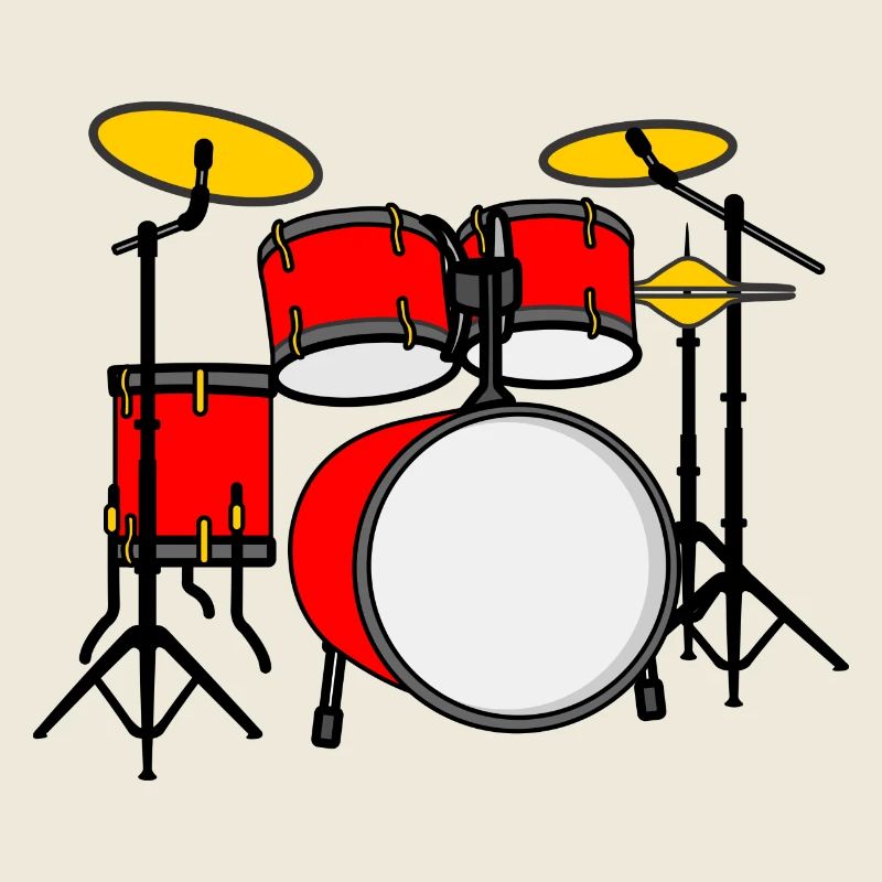 Drum kit red logo