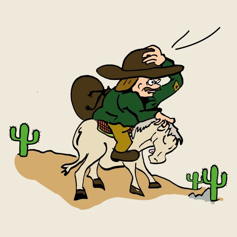Aventurier à cheval.