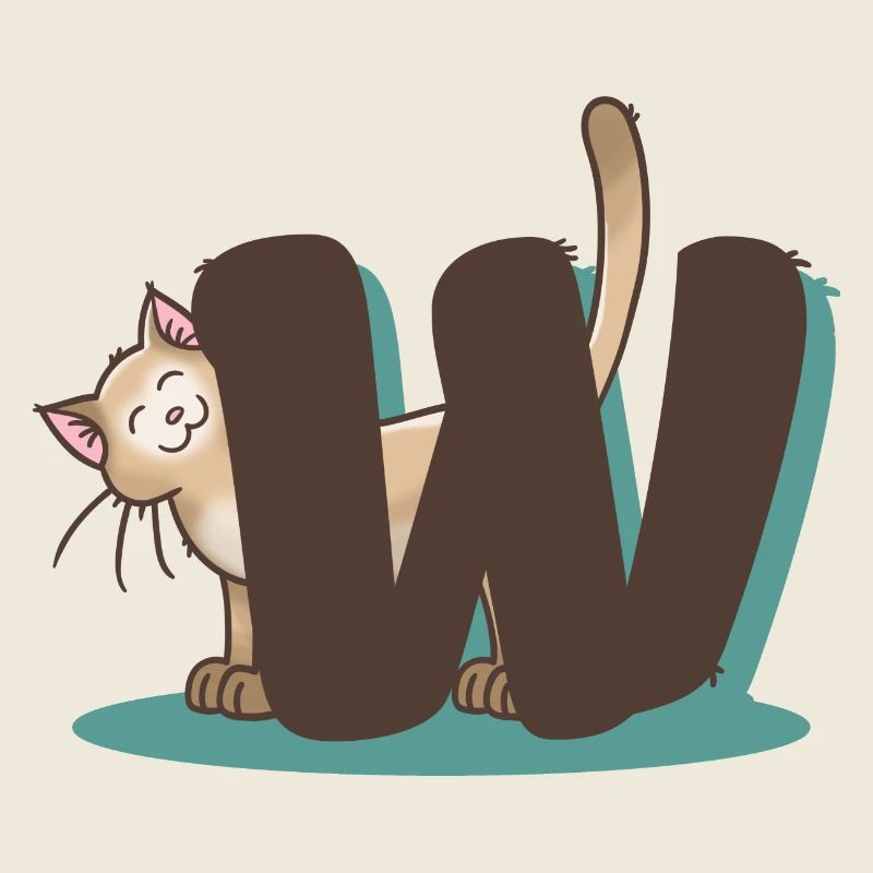 Cat Letter W