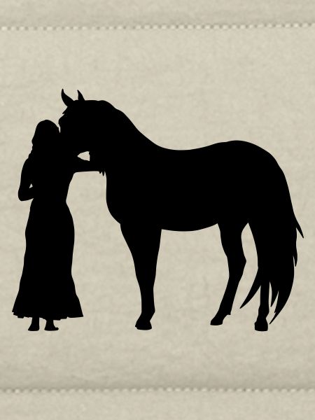 Frau mit Pferd