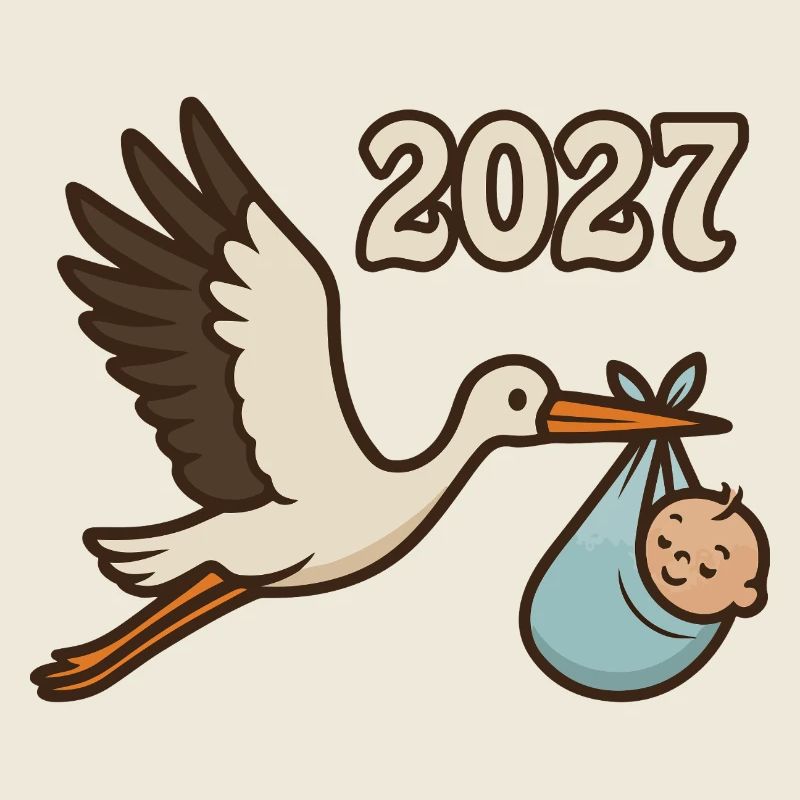 Storch mit Findelkind im Schnabel 2027