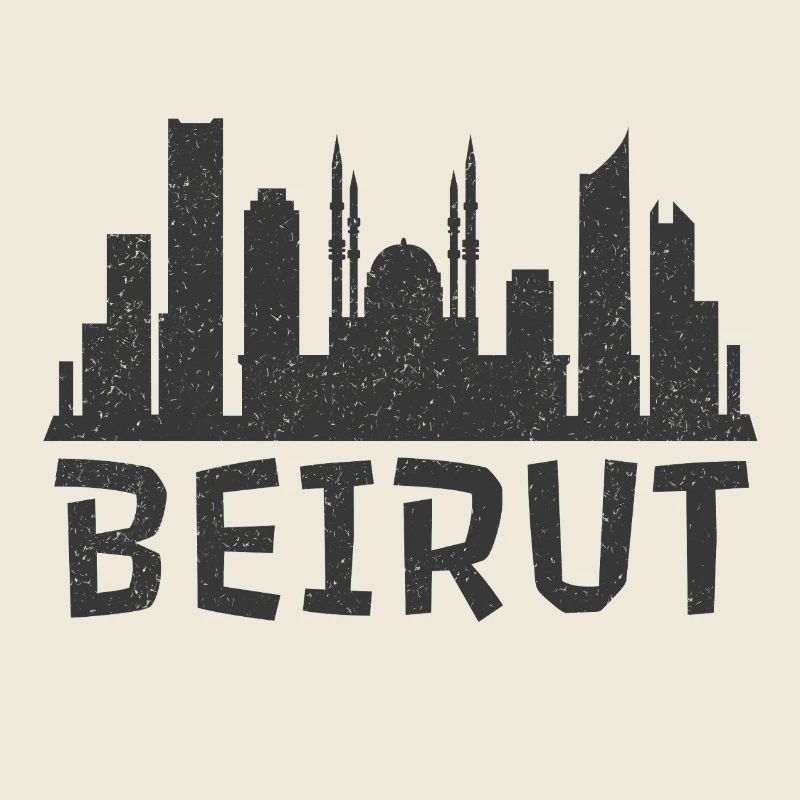 Silhouette de la ligne d’horizon de Beyrouth