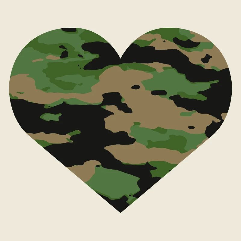 Conception de cœur camouflage