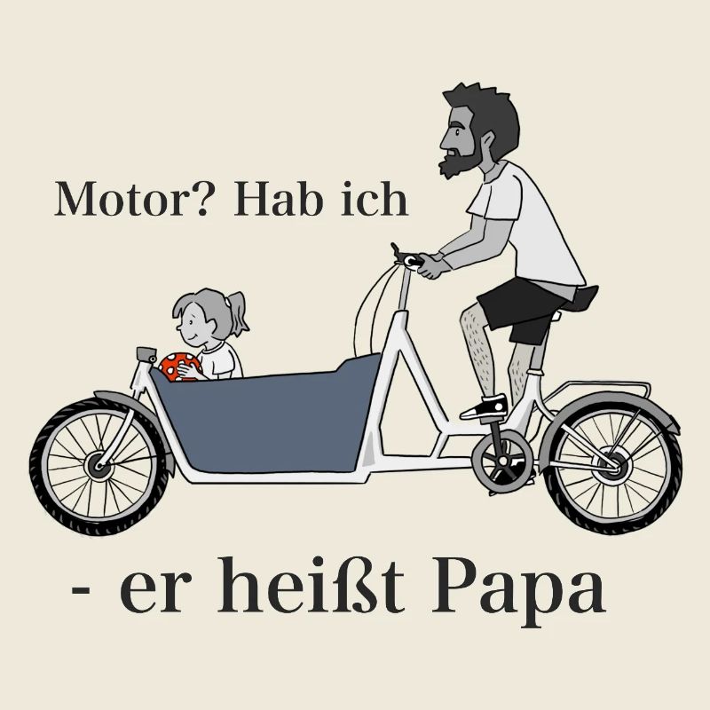 Papa auf Lastenrad