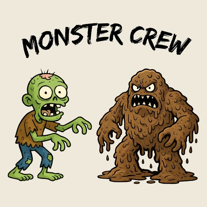 Zombie und Schlammmonster Duo