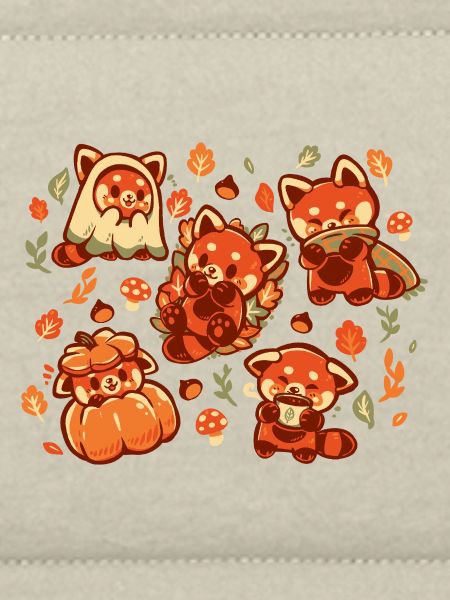 Roter Panda Herbstzeit