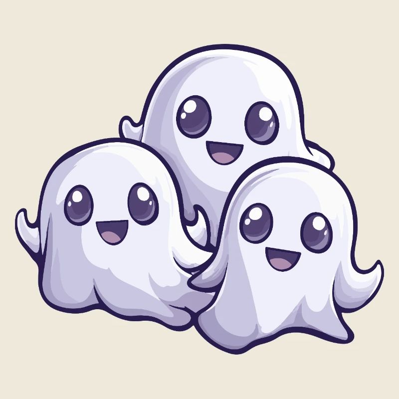 Geister Halloween Niedlich Comic