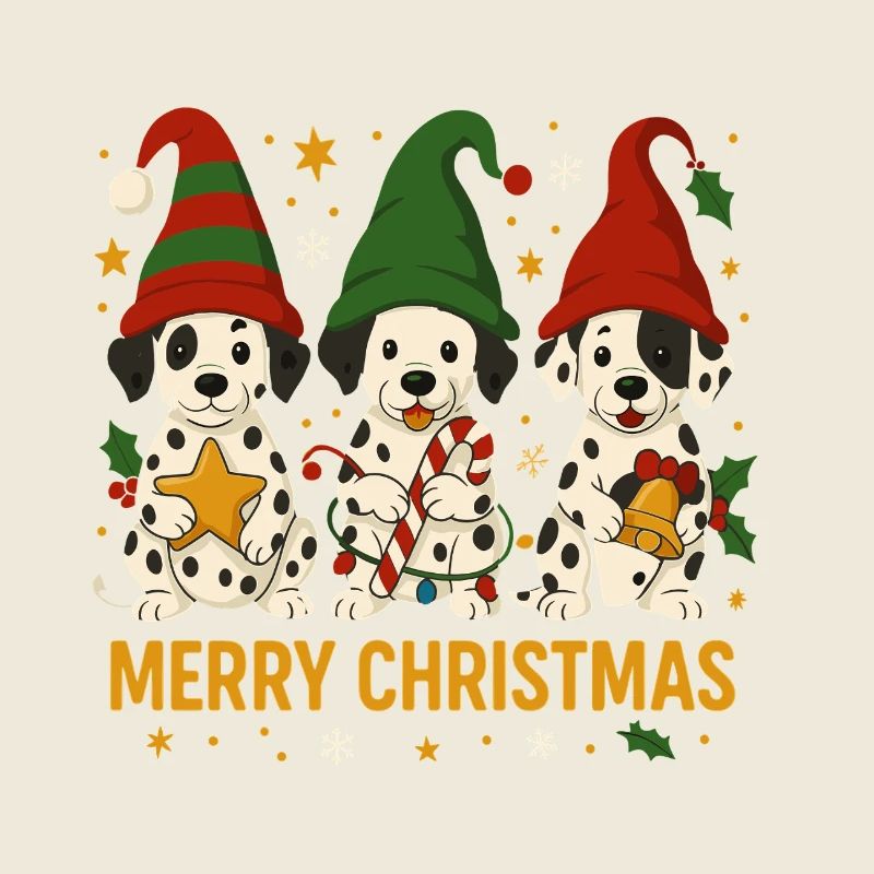 Süßes Dalmatiner Weihnachtsdesign