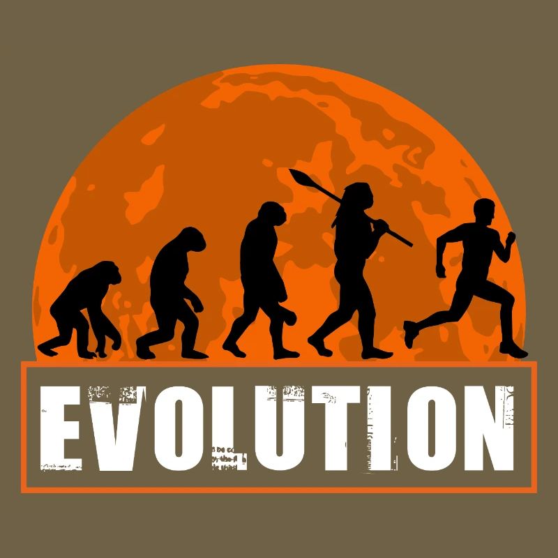 Running Man Evolution Funny Runner Tee Marathon