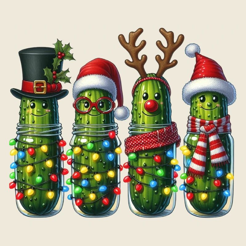 Gurken Weihnachtstruppe Lichter