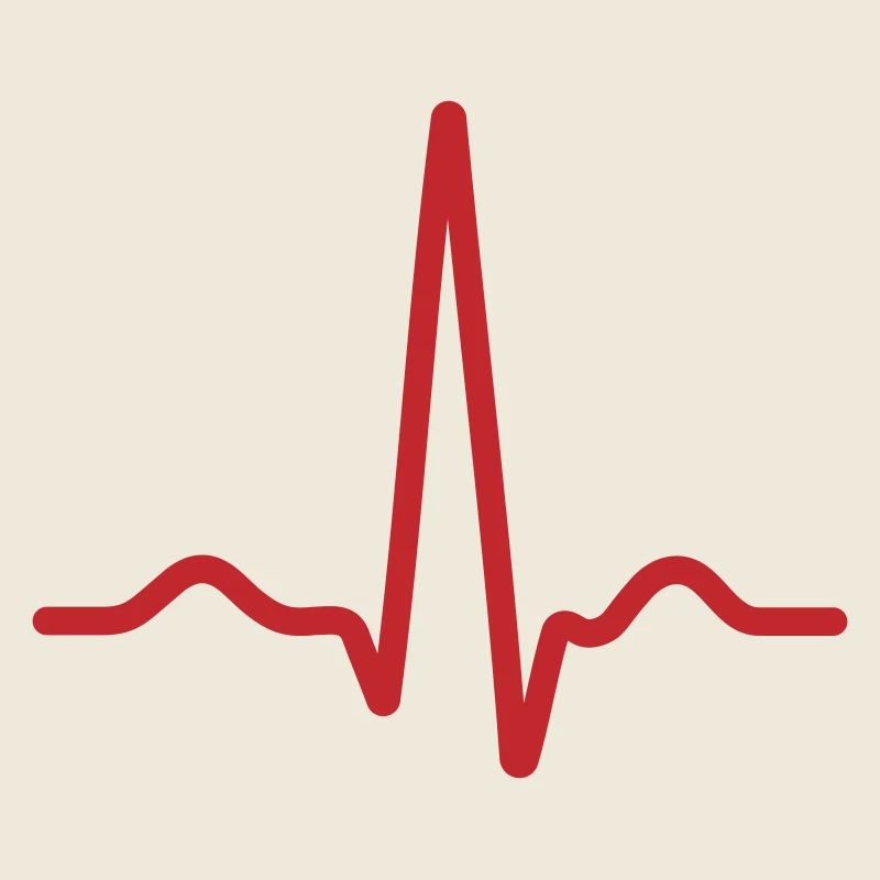 Bold Red Ecg Pulse Line