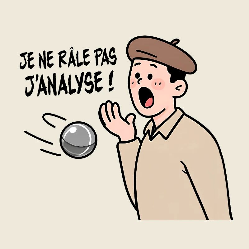 Petanque-Spieler, der sich beschwert