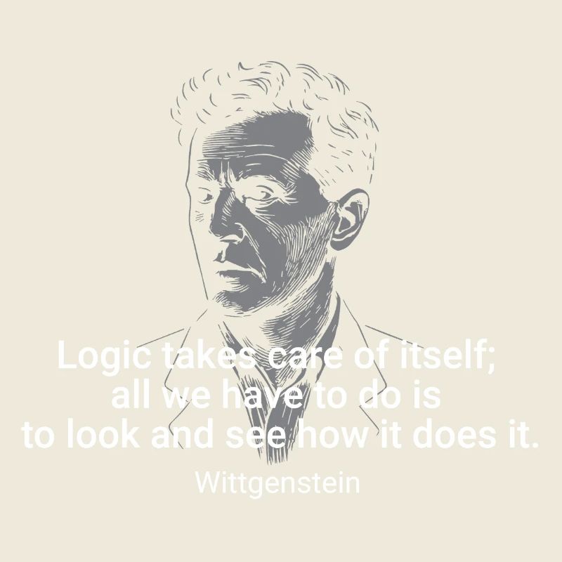 Portrait de citation de la logique de Wittgenstein