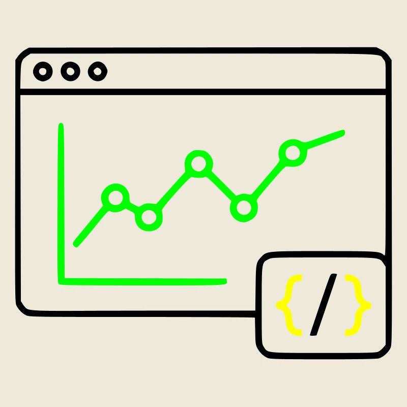 Web Analysis Chart Coding Browser Vector