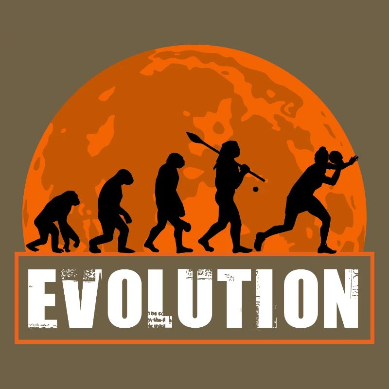 Table Tennis Evolution Ping Pong Player Art
