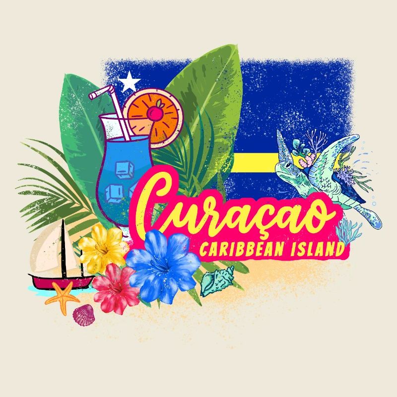 Curaçao Vintage Caribbean Souvenir with Turtle