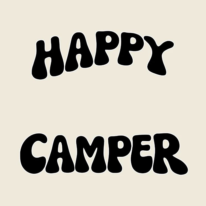 Fröhlicher Camping-Schriftzug