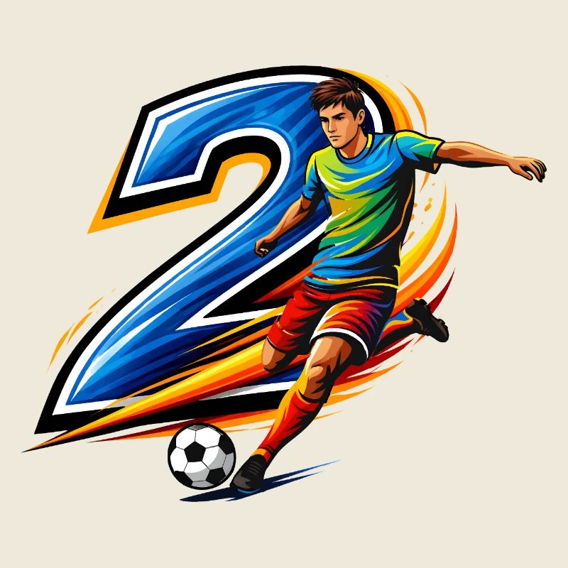Conception d’action du joueur de maillot numéro 2