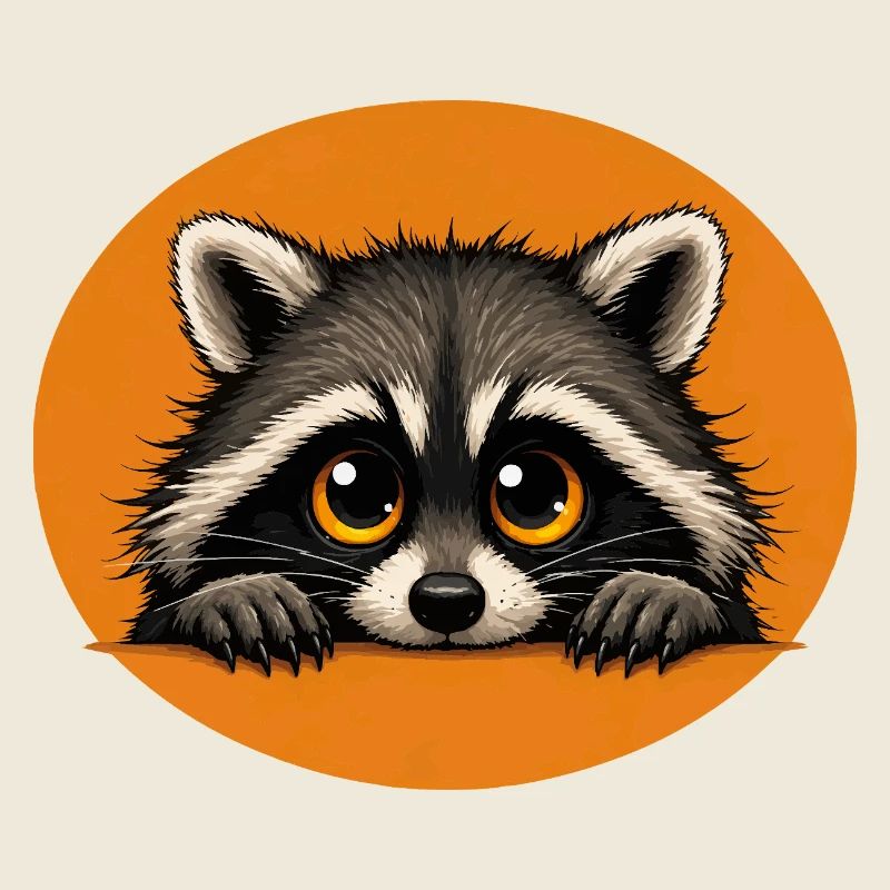 PopArt Waschbär Blick