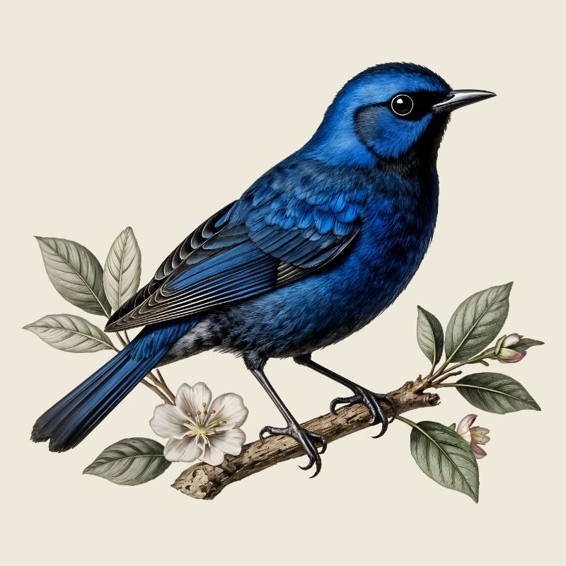 Oiseau bleu Mérion splendide (Malurus splendens)
