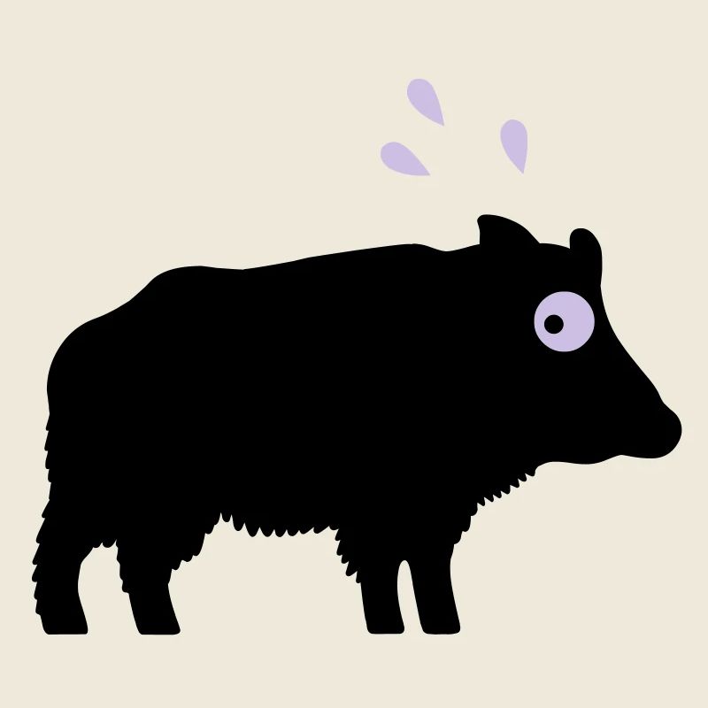 Angstschwitzendes Wildschwein