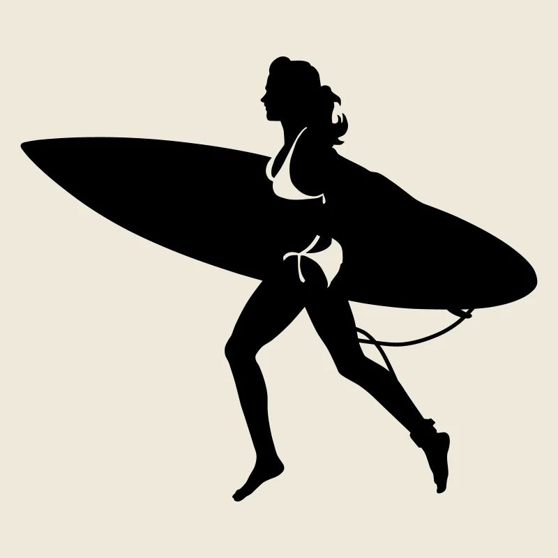 Surfing girl