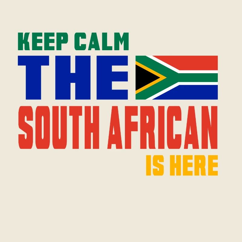 Keep Calm Afrique du Sud / Cadeau couleurs nationales
