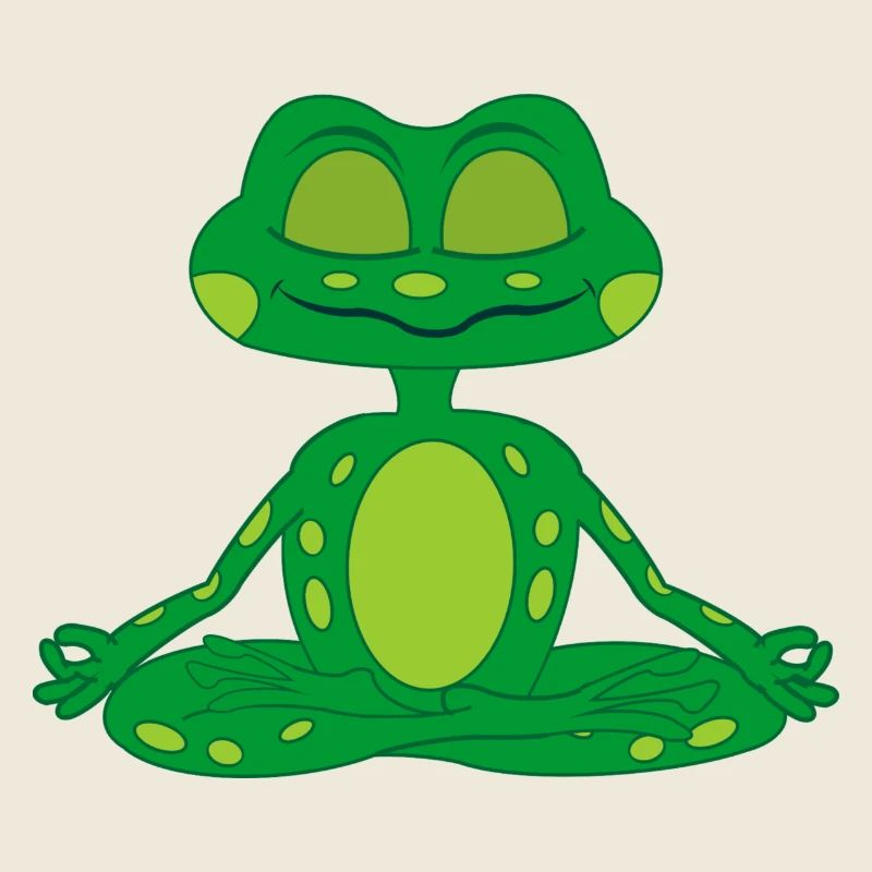 zen meditation frog