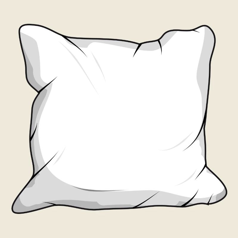 large cuddly white down pillow