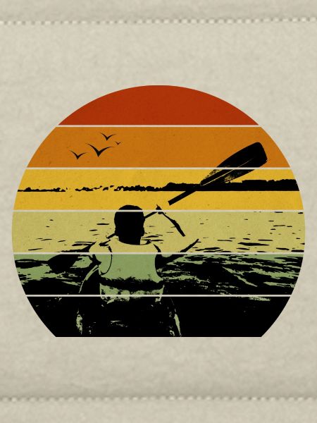 Sunset Paddler Silhouette