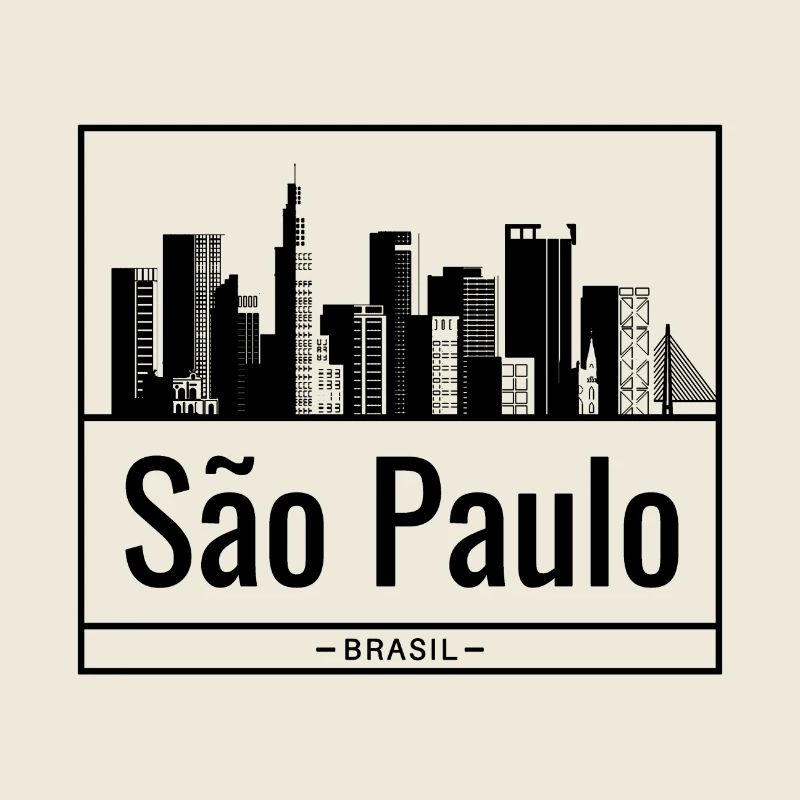São Paulo Brésil Skyline Design