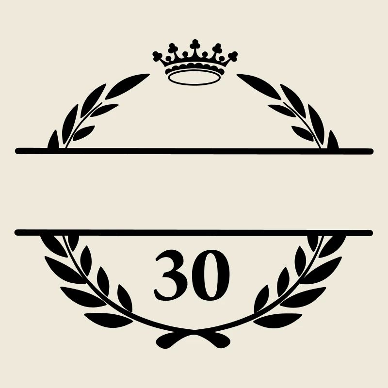 Lauwerkrans Namensbanner mit der Nummer 30