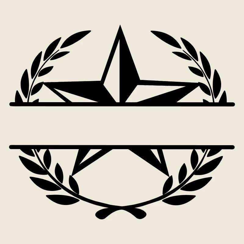 Stern im Lorbeerkranz Monogramm